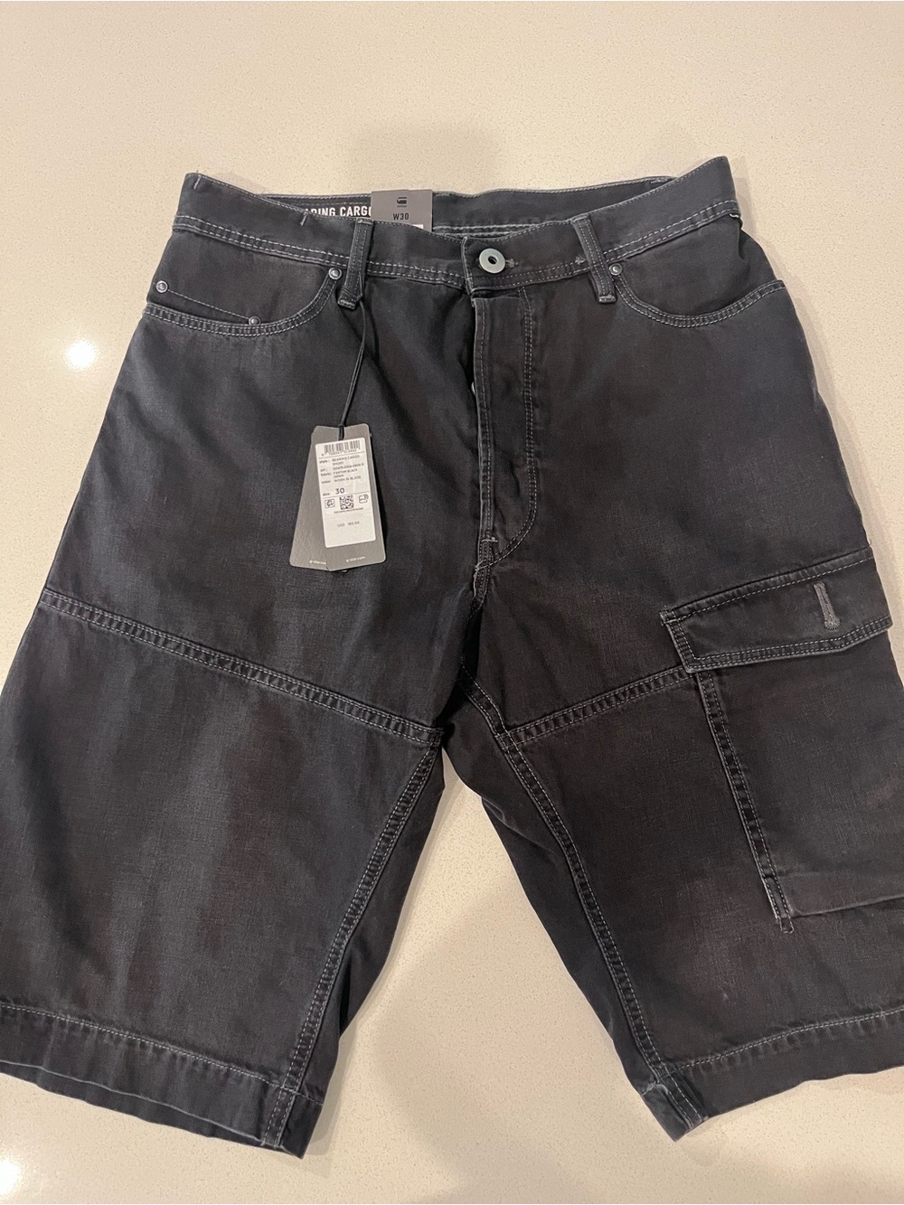 G Star black Cargo Shorts with Side Pocket